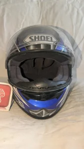 Shoei Azul antes da reparação — fotografia 1