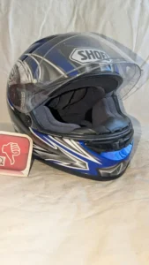 Shoei Azul antes da reparação — fotografia 4