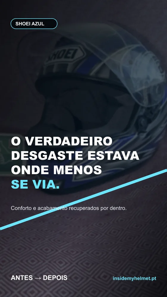 Shoei Azul — Recuperação do Interior