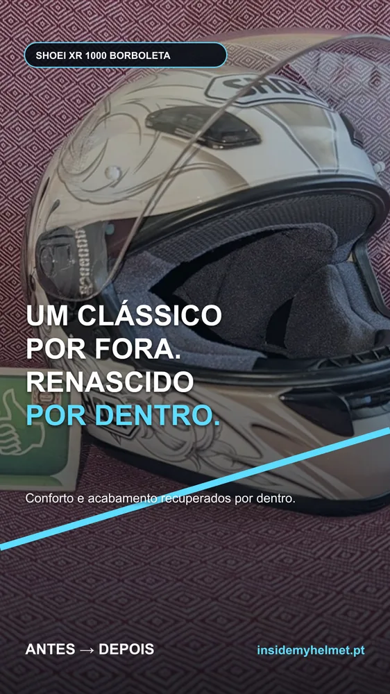 Shoei XR 1000 Borboleta — Restauro Interior